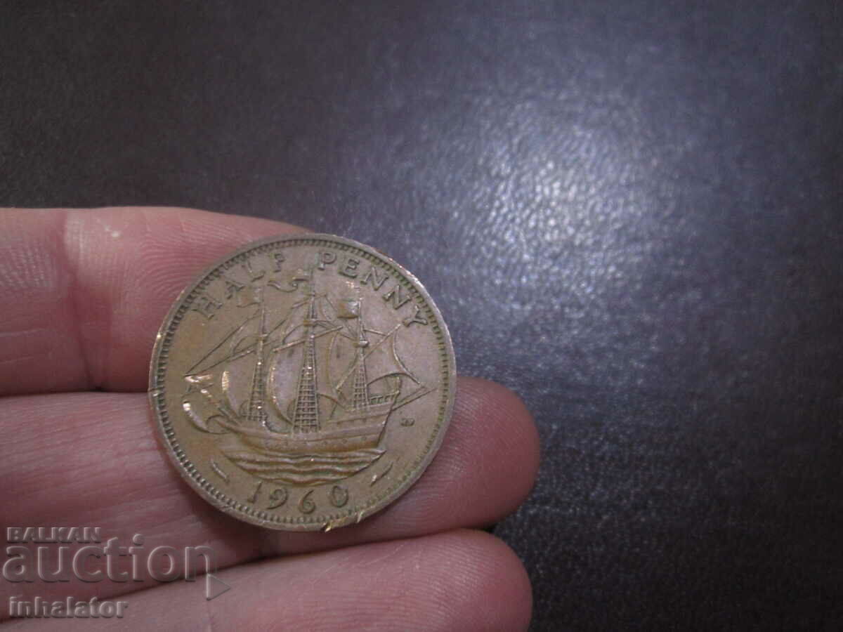 1960 1/2 penny - SHIP
