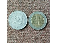 Колумбия 200 и 500 песос 2994-2011