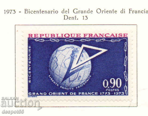 1973. France. The Masonic Lodge Grand Orient of France.