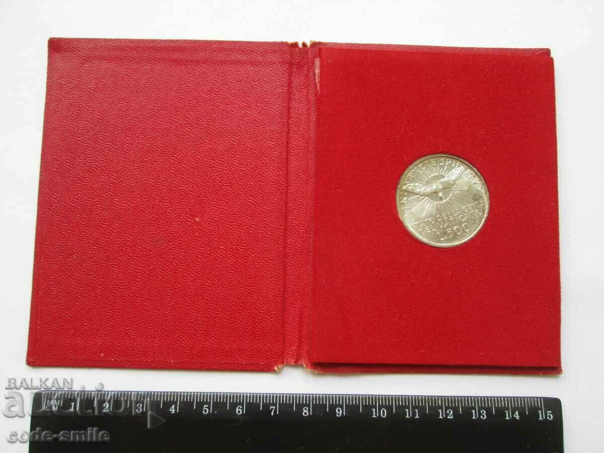 Auction Silver Catholic Jubilee Coin Vatican Italy Auction Silver Catholic Jubilee Coin Vatican Italy