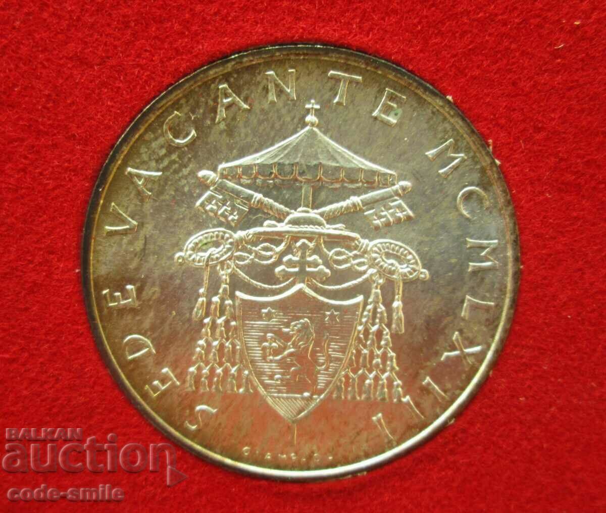 Silver Catholic Jubilee Coin Vatican Italy - 5 Silver Catholic Jubilee Coin Vatican Italy - 5