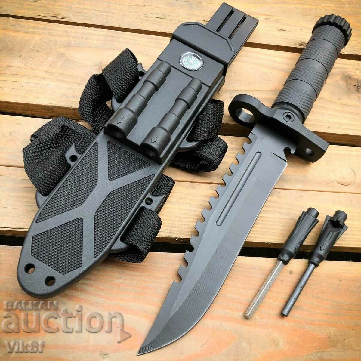 Tactical fixed survival knife 178 x 317 mm