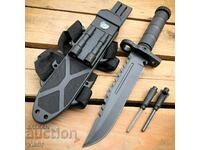 Tactical fixed survival knife 178 x 317 mm