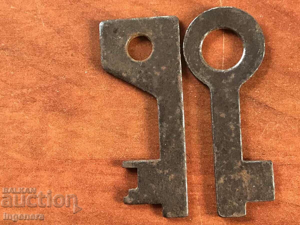 ANTIQUE KEY FROM GRANDMOTHER AND GRANDFATHER'S CHESTS LATCH PADLOCK-2 PCS with price 9.00 BGN | € 4.60