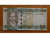 10 pounds 2016, South Sudan - UNC