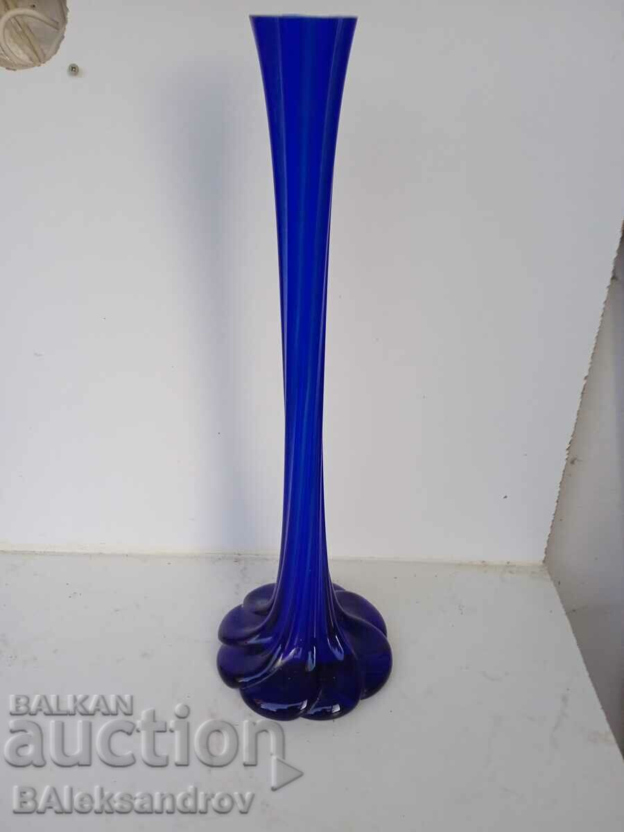 Beautiful tall glass vase