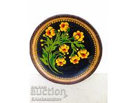 Wooden painted wall plate