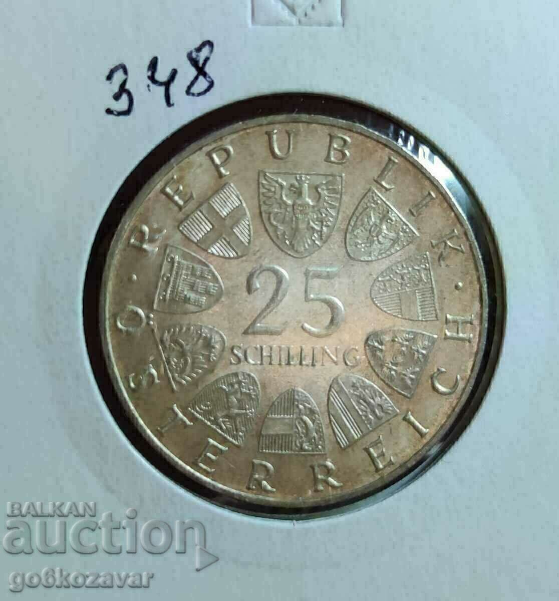 Austria 25 Shillings 1967 Silver UNC with price 39.90 BGN | € 20.40 Austria 25 Shillings 1967 Silver UNC with price 39.90 BGN | € 20.40