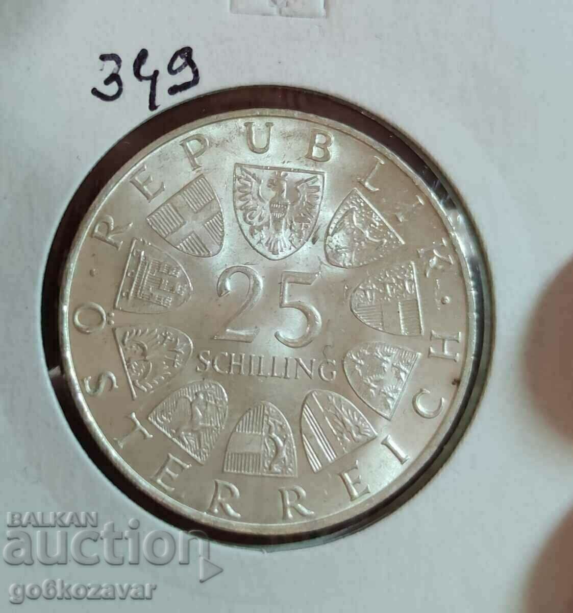 Licitație Austria 25 șilingi 1969 Argint UNC Licitație Austria 25 șilingi 1969 Argint UNC
