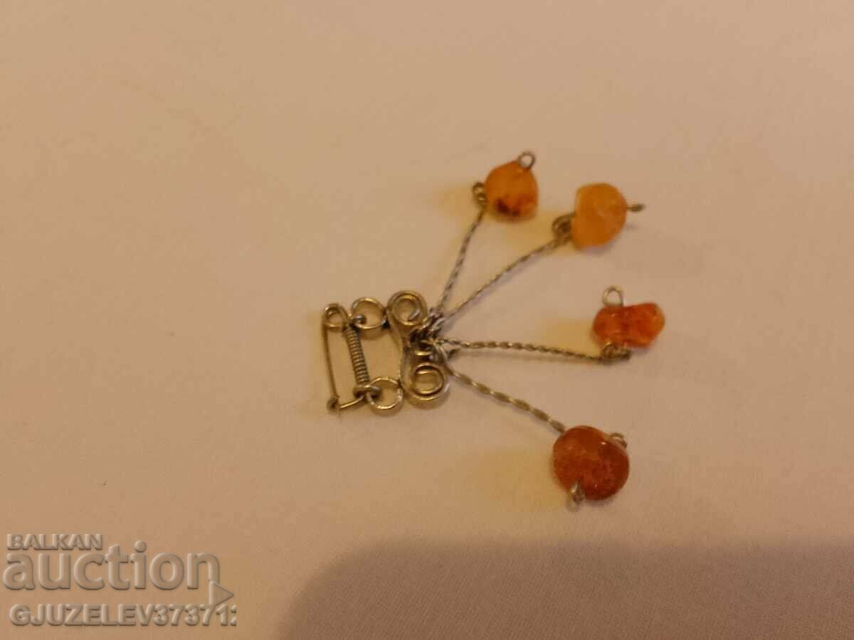 Old Russian amber brooch - 6 Old Russian amber brooch - 6