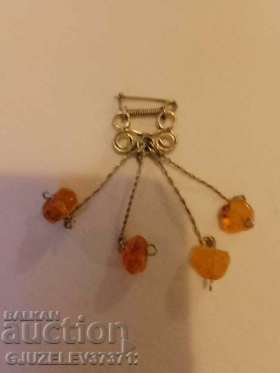 Old Russian amber brooch Old Russian amber brooch
