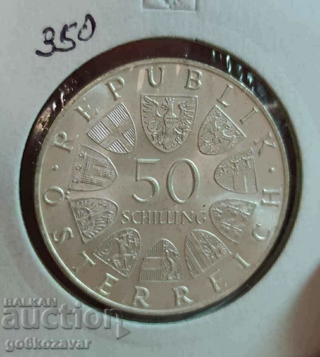 Австрия 50 шилинга 1967г Сребро UNC