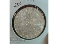 Австрия 50 шилинга 1967г Сребро UNC