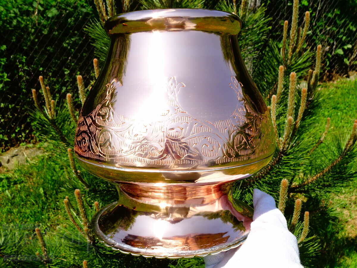Copper vase, jug 1.2 kg. - 6