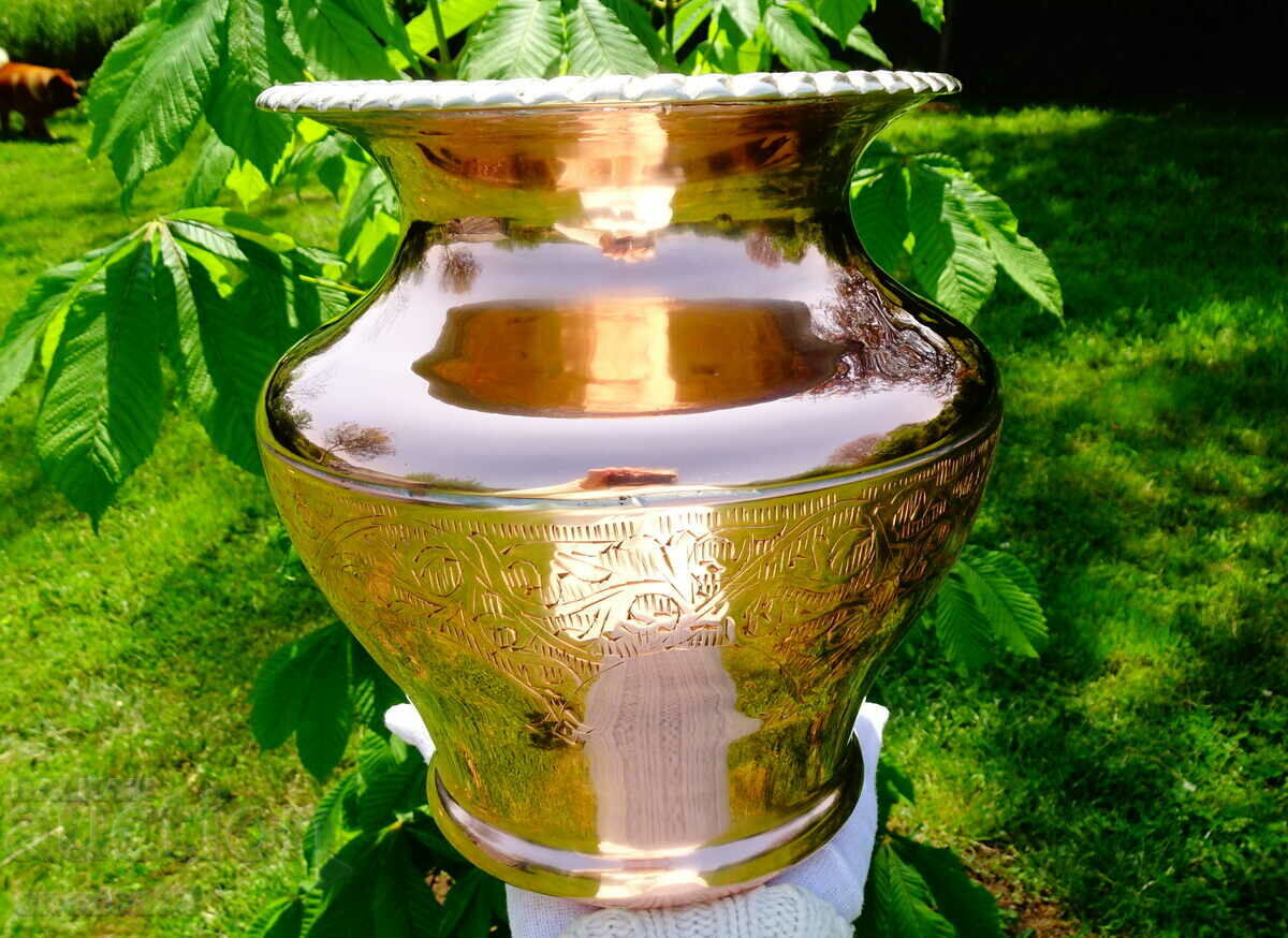 Copper vase, jug 1.2 kg. - 7