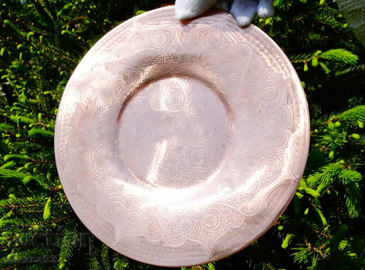 Copper plate 20 cm., engraved. Copper plate 20 cm., engraved.