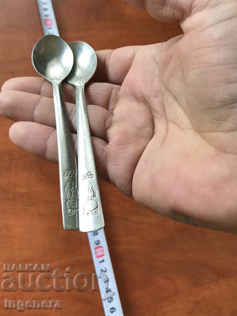 SPOON OLYMPIC GAMES - MOSCOW 1980-2 PCS FOR COFFEE - 6 SPOON OLYMPIC GAMES - MOSCOW 1980-2 PCS FOR COFFEE - 6