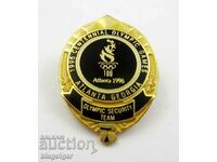 OLYMPIC SECURITY TEAM-1996 OLYMPICS-NUMBERED BADGE