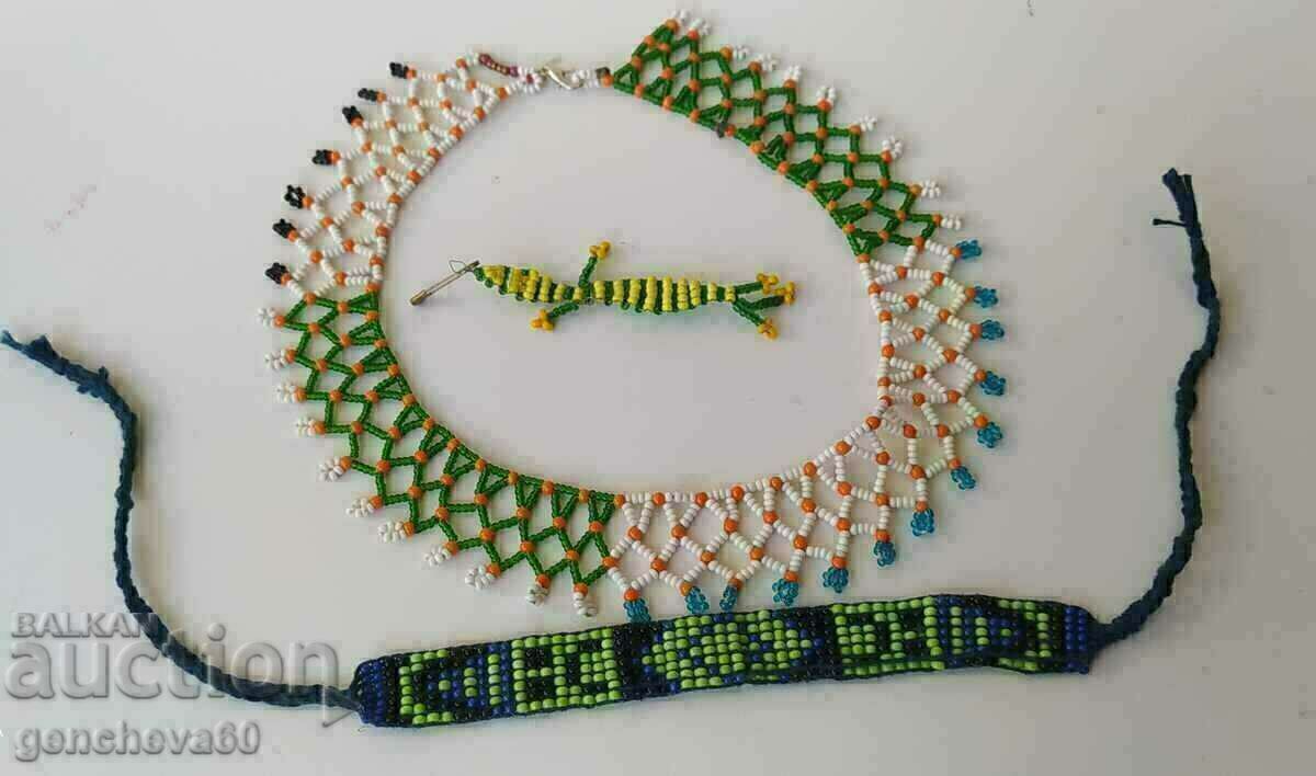 Παράδοση Μενταγιόν βραχιόλι με χάντρες για παραδοσιακή φορεσιά και καρφίτσα