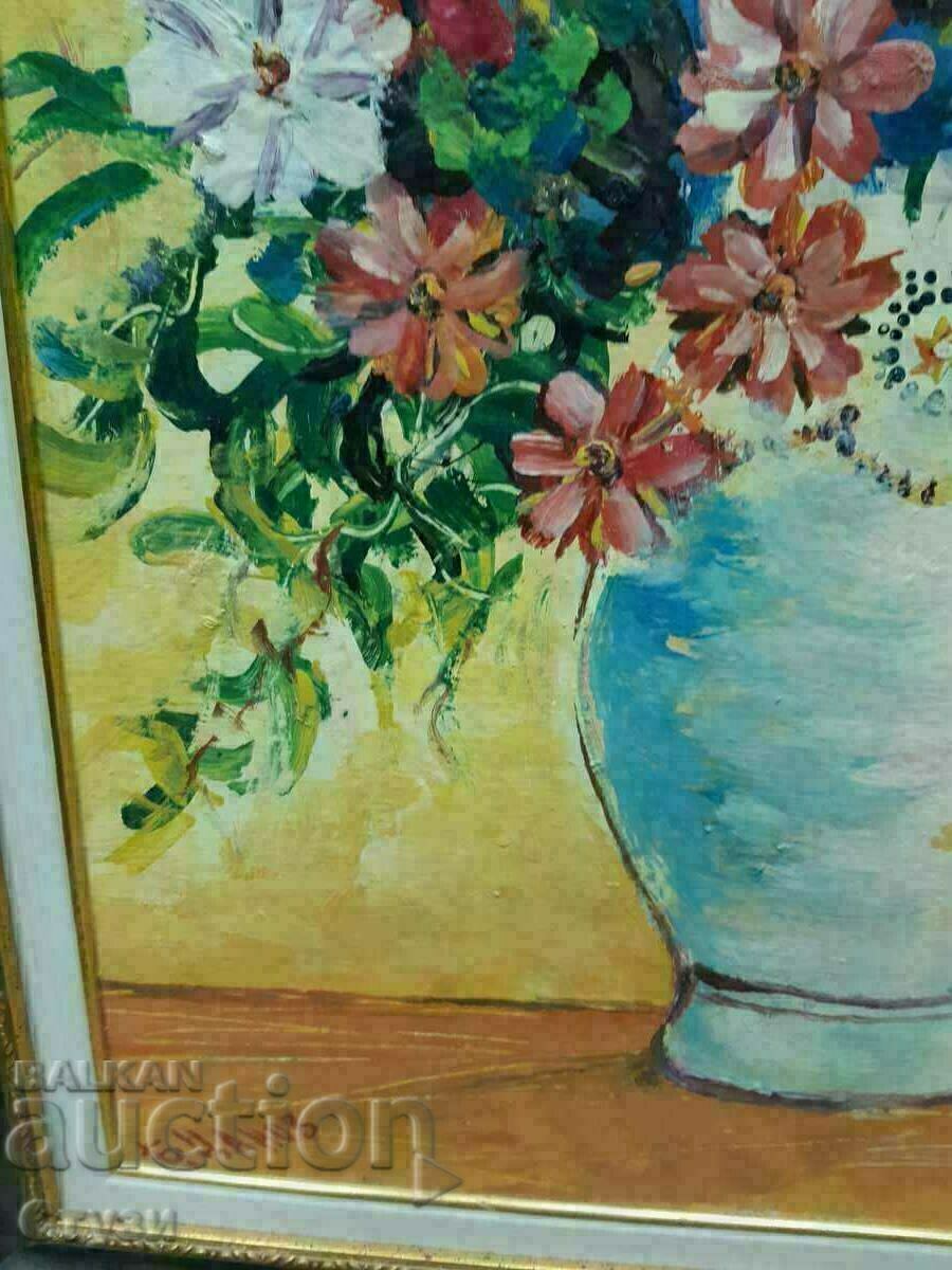 Painting by Borislav Tsanov "Bouquet", 49 x 60 cm with price 150.00 BGN | € 76.69 Painting by Borislav Tsanov "Bouquet", 49 x 60 cm with price 150.00 BGN | € 76.69