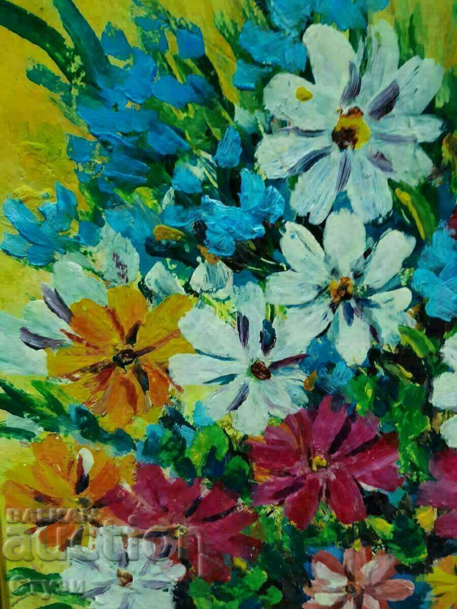 Auction Painting by Borislav Tsanov "Bouquet", 49 x 60 cm Auction Painting by Borislav Tsanov "Bouquet", 49 x 60 cm