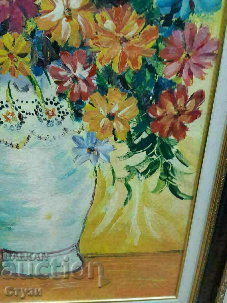 Painting by Borislav Tsanov "Bouquet", 49 x 60 cm - 5 Painting by Borislav Tsanov "Bouquet", 49 x 60 cm - 5