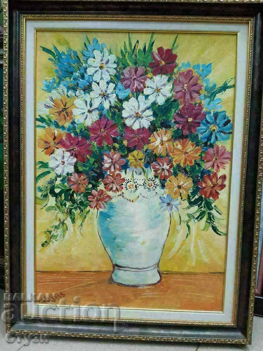 Pictură de Borislav Tsanov „Buchet”, 49 x 60 cm