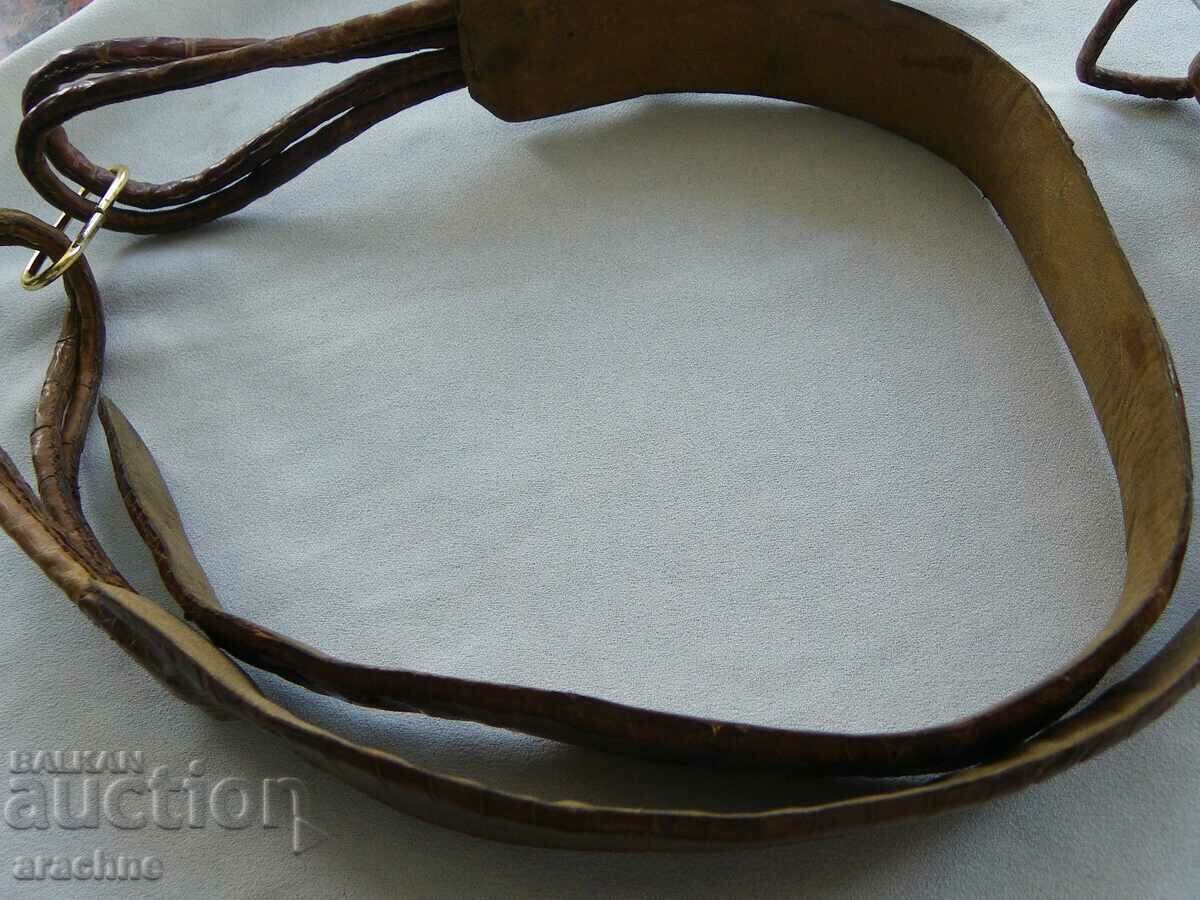 Παράδοση Γυναικεία ζώνη από φυσικό δέρμα κροκόδειλου Παράδοση Γυναικεία ζώνη από φυσικό δέρμα κροκόδειλου