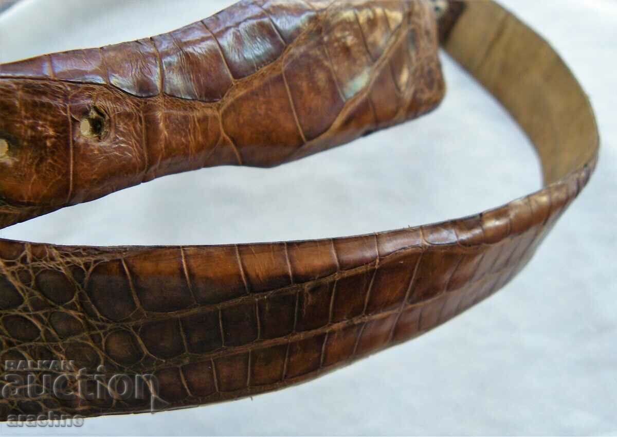 Γυναικεία ζώνη από φυσικό δέρμα κροκόδειλου - 5 Γυναικεία ζώνη από φυσικό δέρμα κροκόδειλου - 5