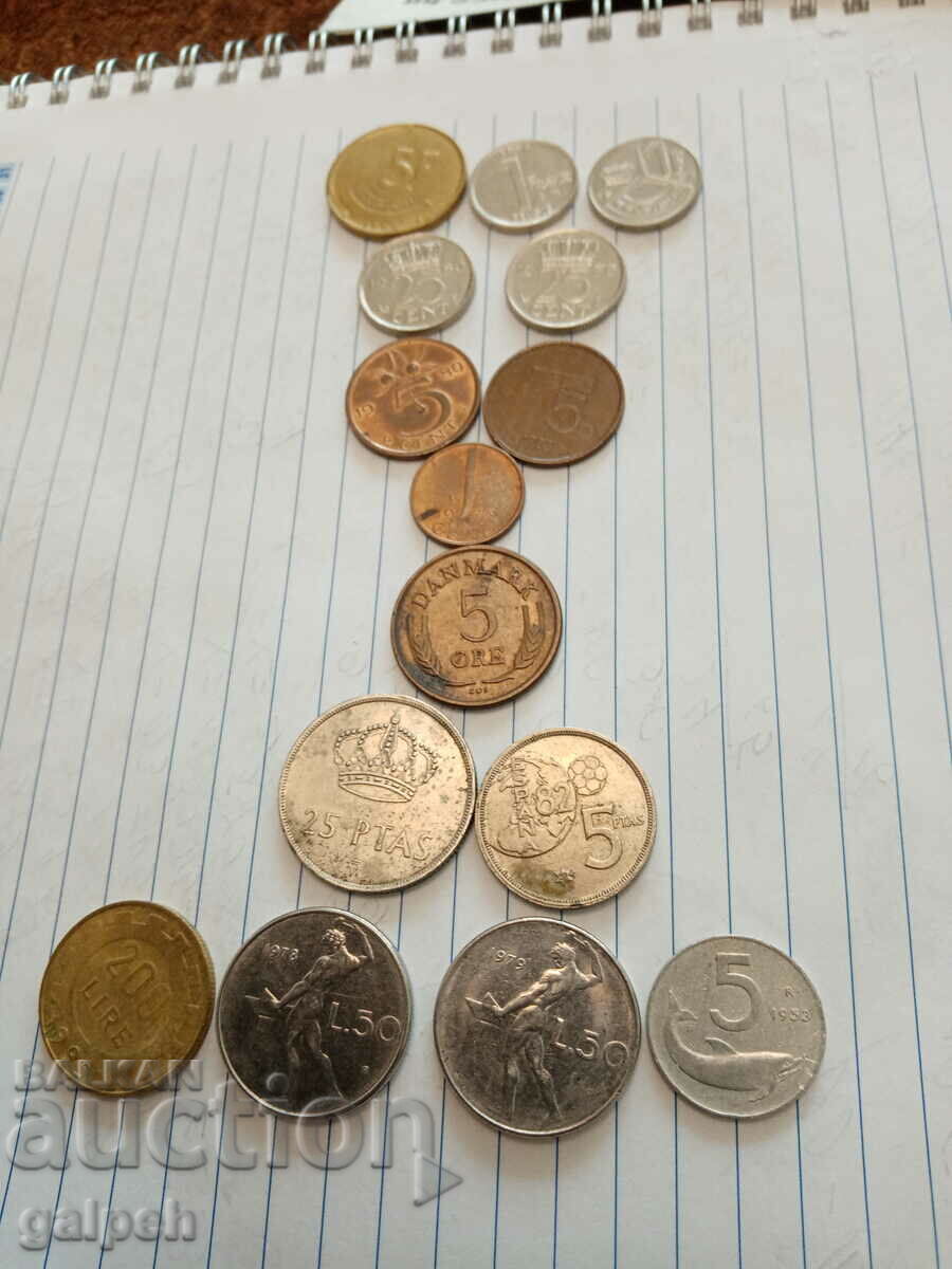 COINS - from 15 cents NUMBERS - 15 pcs.