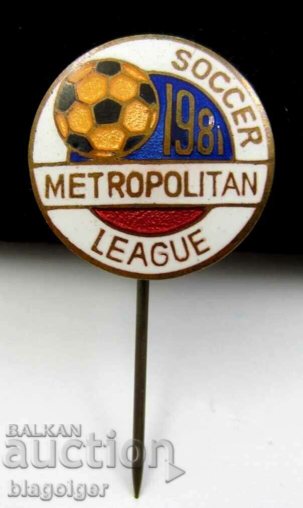 Доставка на Рядък футболен знак-САЩ Футболна лига-Метрополитан-Топ емайл Доставка на Рядък футболен знак-САЩ Футболна лига-Метрополитан-Топ емайл