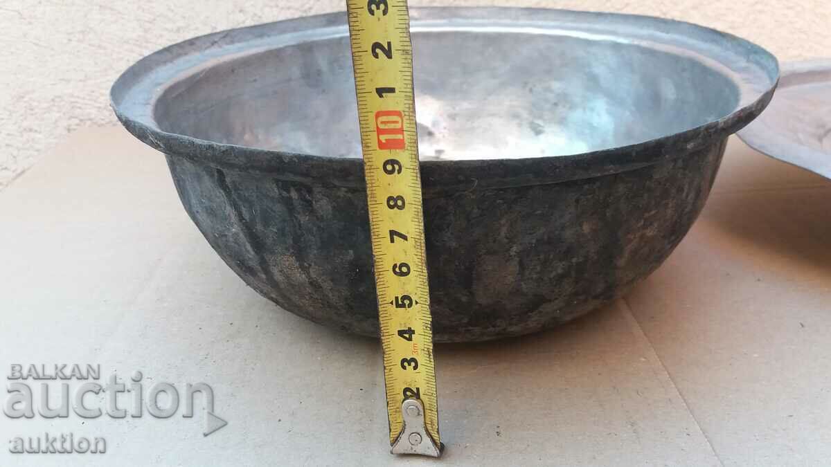 FORGED COPPER - PLATED COPPER POT - 6 FORGED COPPER - PLATED COPPER POT - 6