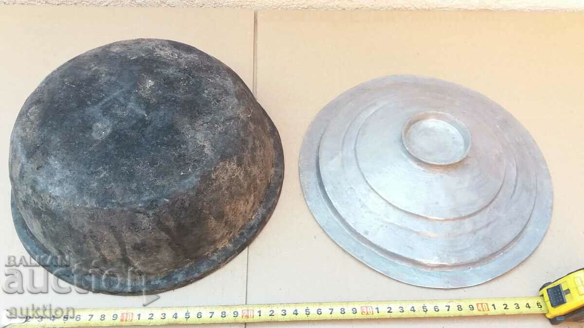 FORGED COPPER - PLATED COPPER POT - 7 FORGED COPPER - PLATED COPPER POT - 7