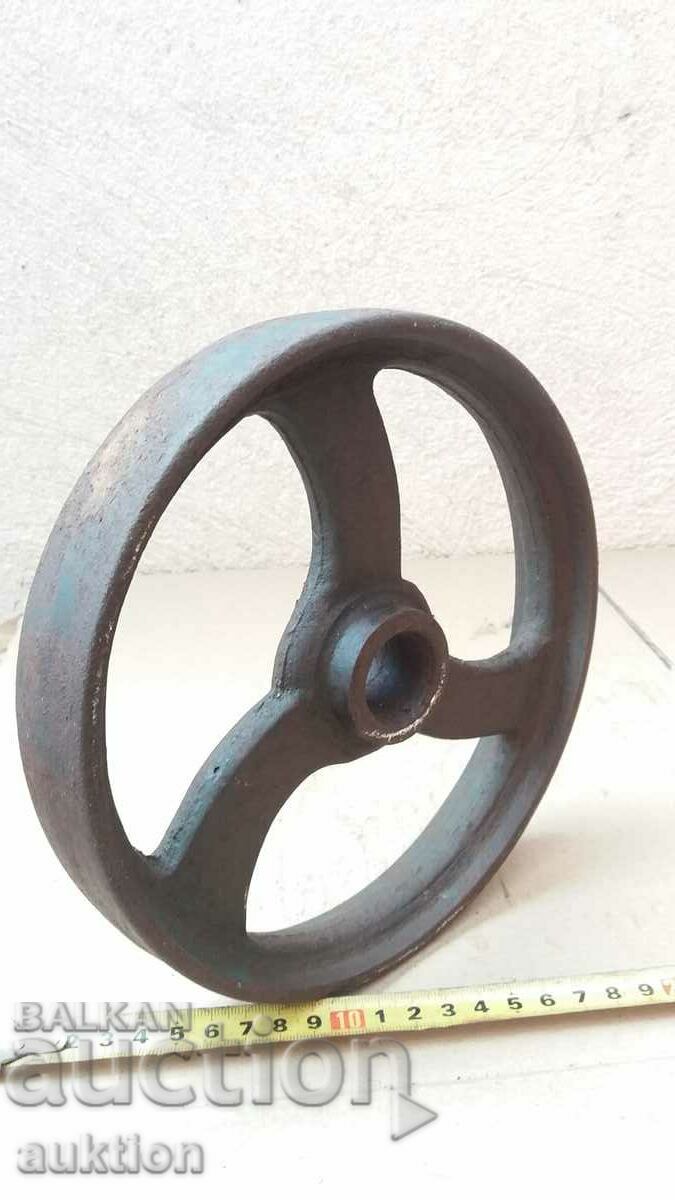 EXCELLENT SOLID RAIL WHEEL FROM A RENAISSANCE MACHINE - 7 EXCELLENT SOLID RAIL WHEEL FROM A RENAISSANCE MACHINE - 7