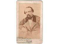 SMALL OLD PHOTO CARDBOARD A. LETTER RUSSIAN WRITER G300