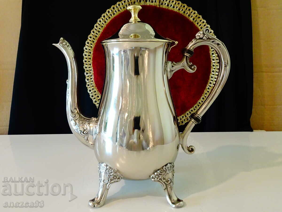 Silver-plated bronze jug, baroque, 1kg Silver-plated bronze jug, baroque, 1kg