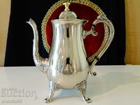Silver-plated brass jug, baroque.