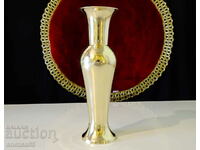 Bronze vase, candlestick, napkin holder.