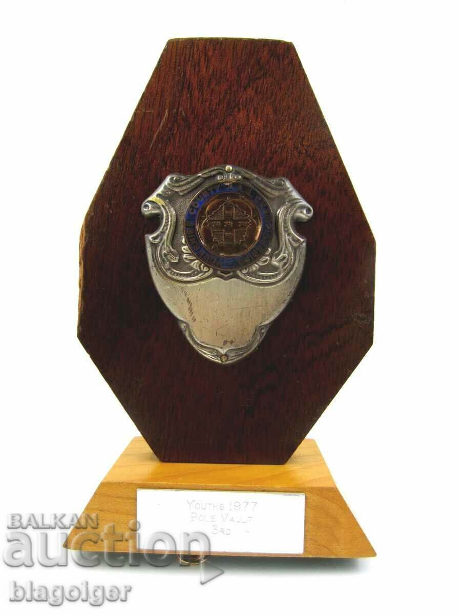 Desk Plaque-England-Football-1977-Yorkshire Championship with price 12.00 BGN | € 6.14