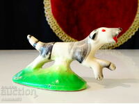 Dog porcelain statuette, Bulgarian.