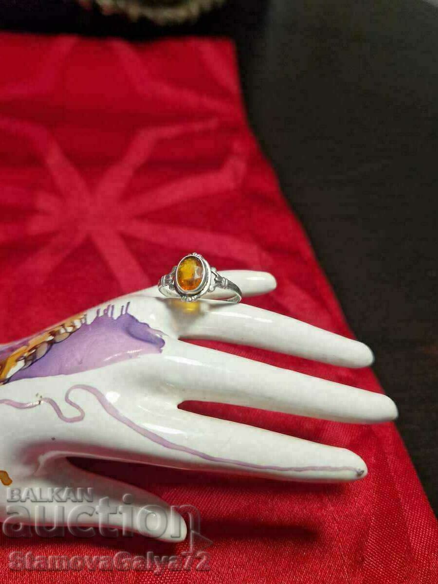 Κομψό και ντελικάτο αντίκες ασημένιο δαχτυλίδι για γυναίκες με τιμή 35.00 BGN | € 17.90