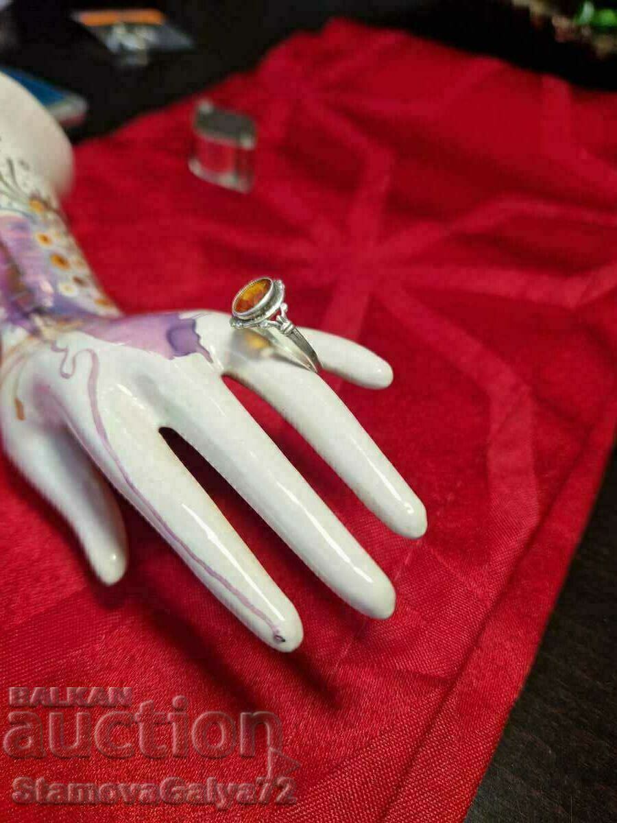 Δημοπρασία Κομψό και ντελικάτο αντίκες ασημένιο δαχτυλίδι για γυναίκες