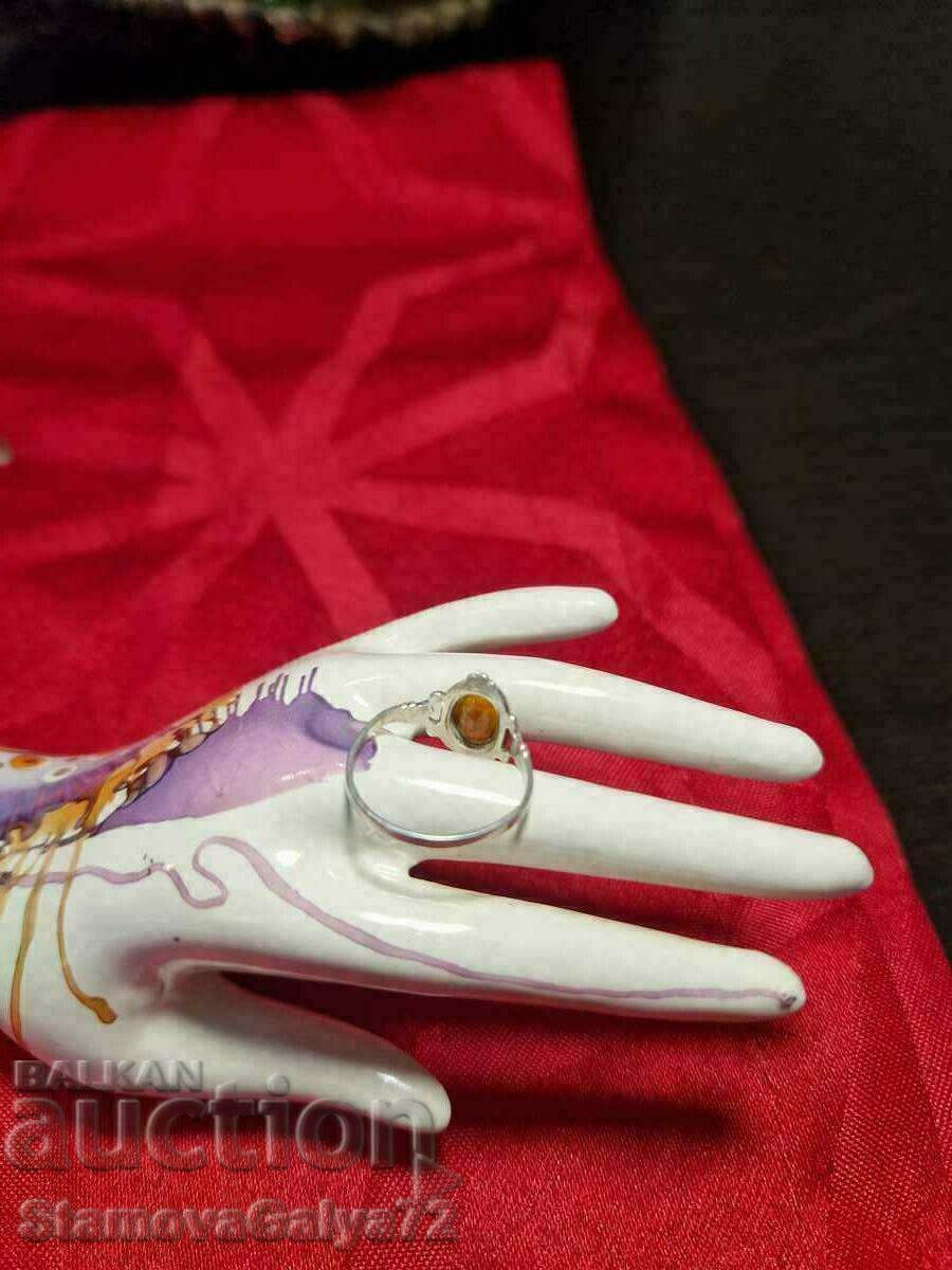 Κομψό και ντελικάτο αντίκες ασημένιο δαχτυλίδι για γυναίκες - 6