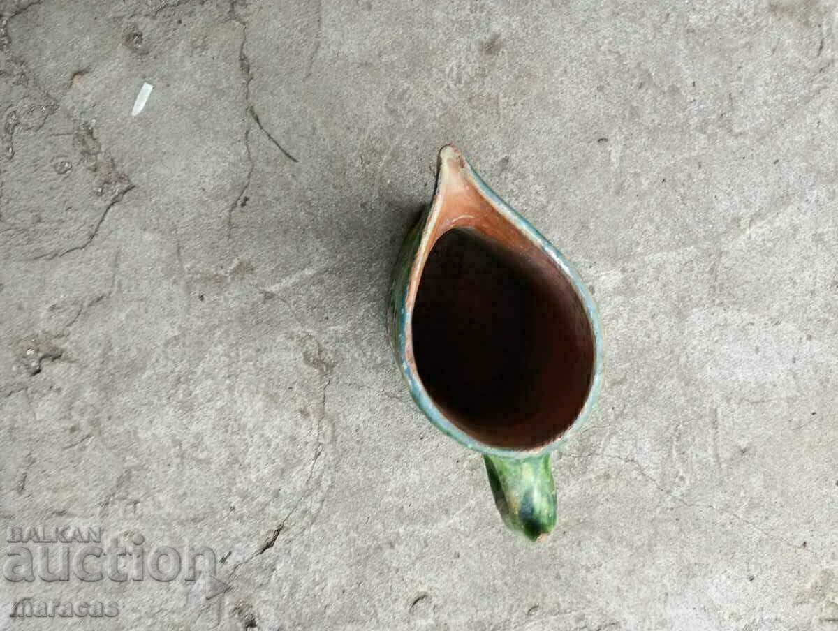 Аукцион Стара керамична кана с емайл Аукцион Стара керамична кана с емайл