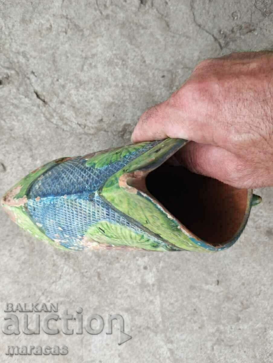 Стара керамична кана с емайл - 6 Стара керамична кана с емайл - 6