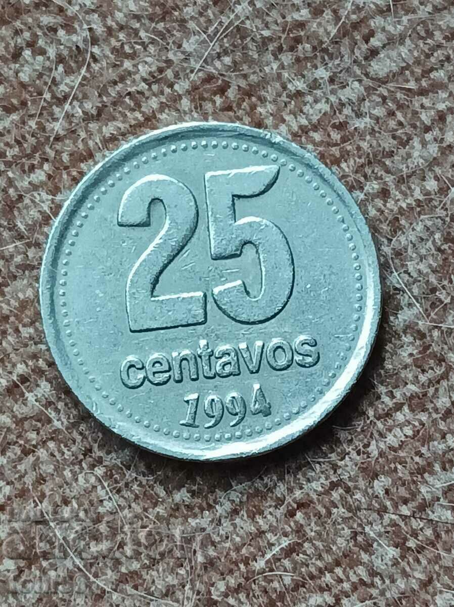 Argentina - 25 Centavos 1994