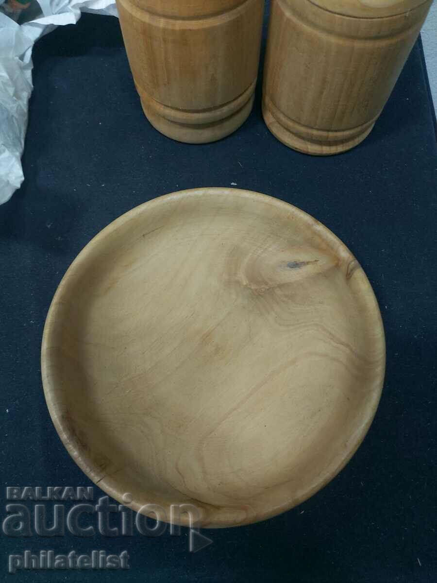 A wooden bowl!