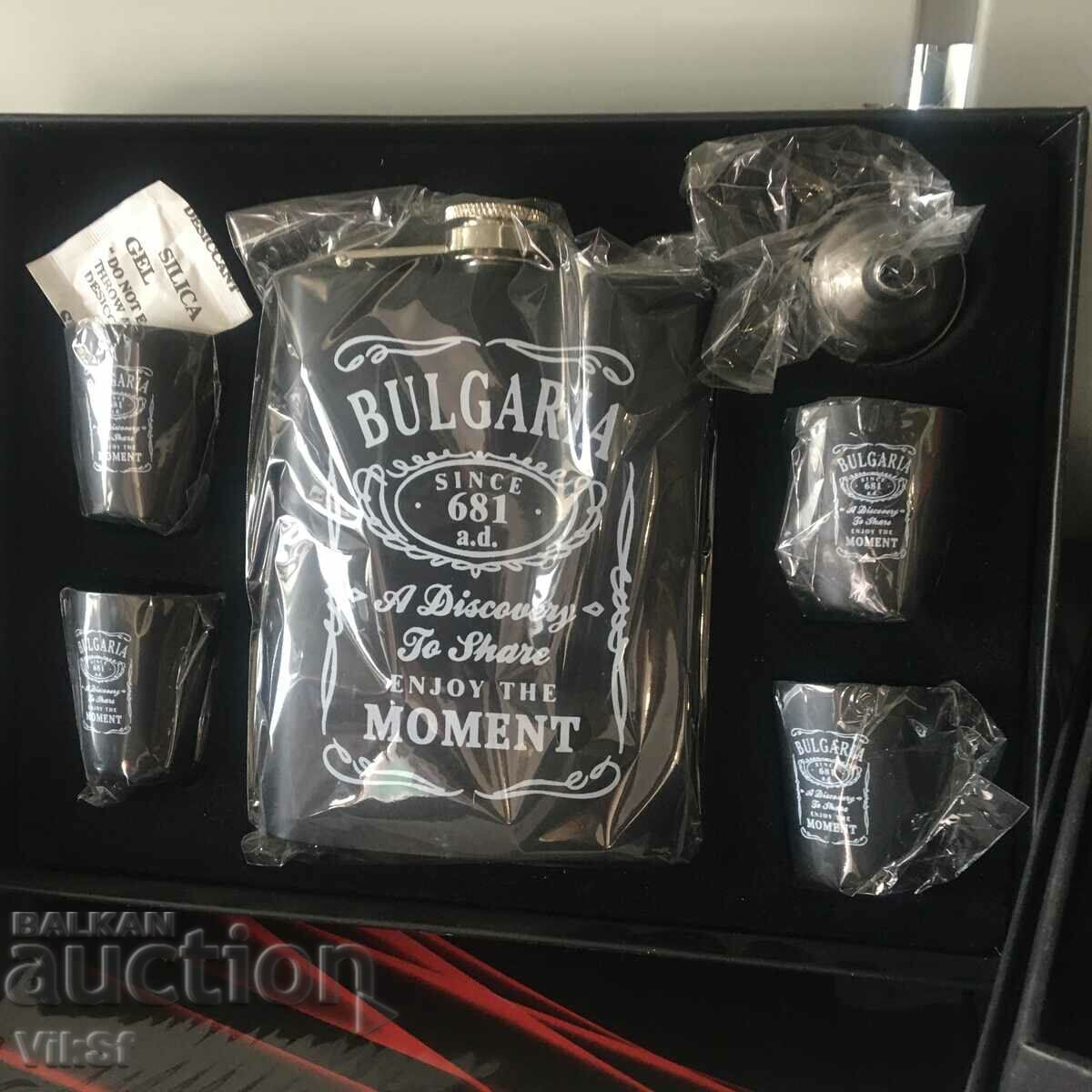 Gift set - alcohol jug with 4 shots and funnel