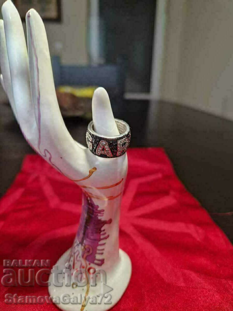 Πανέμορφο γυναικείο ασημένιο δαχτυλίδι BULGARI - 6 Πανέμορφο γυναικείο ασημένιο δαχτυλίδι BULGARI - 6