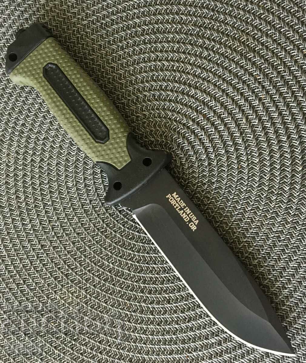 Τακτικό μαχαίρι με αναπτήρα μαγνησίου, ραβδί διαμαντιού, σφυρίχτρα/ με τιμή 45.00 BGN | € 23.01 Τακτικό μαχαίρι με αναπτήρα μαγνησίου, ραβδί διαμαντιού, σφυρίχτρα/ με τιμή 45.00 BGN | € 23.01